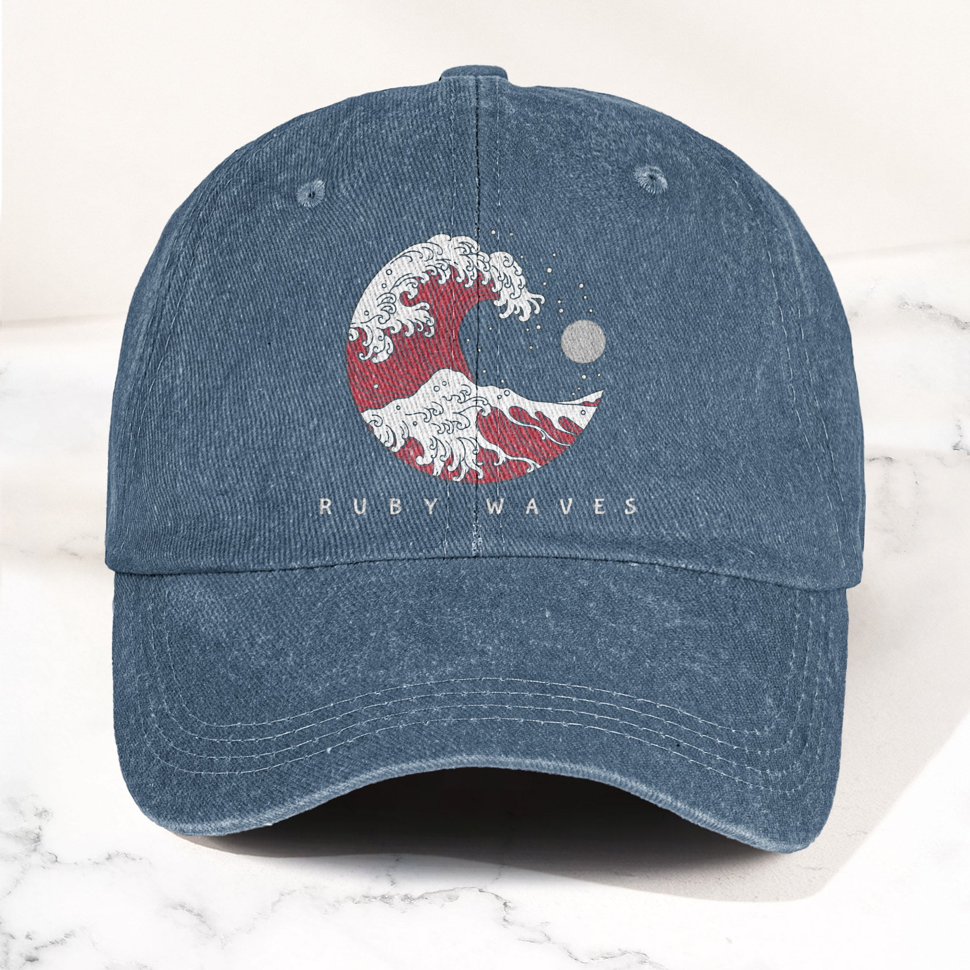 Phish Ruby Waves Denim Cap Retro Music Phish Cap Gift For Dad (With Box)