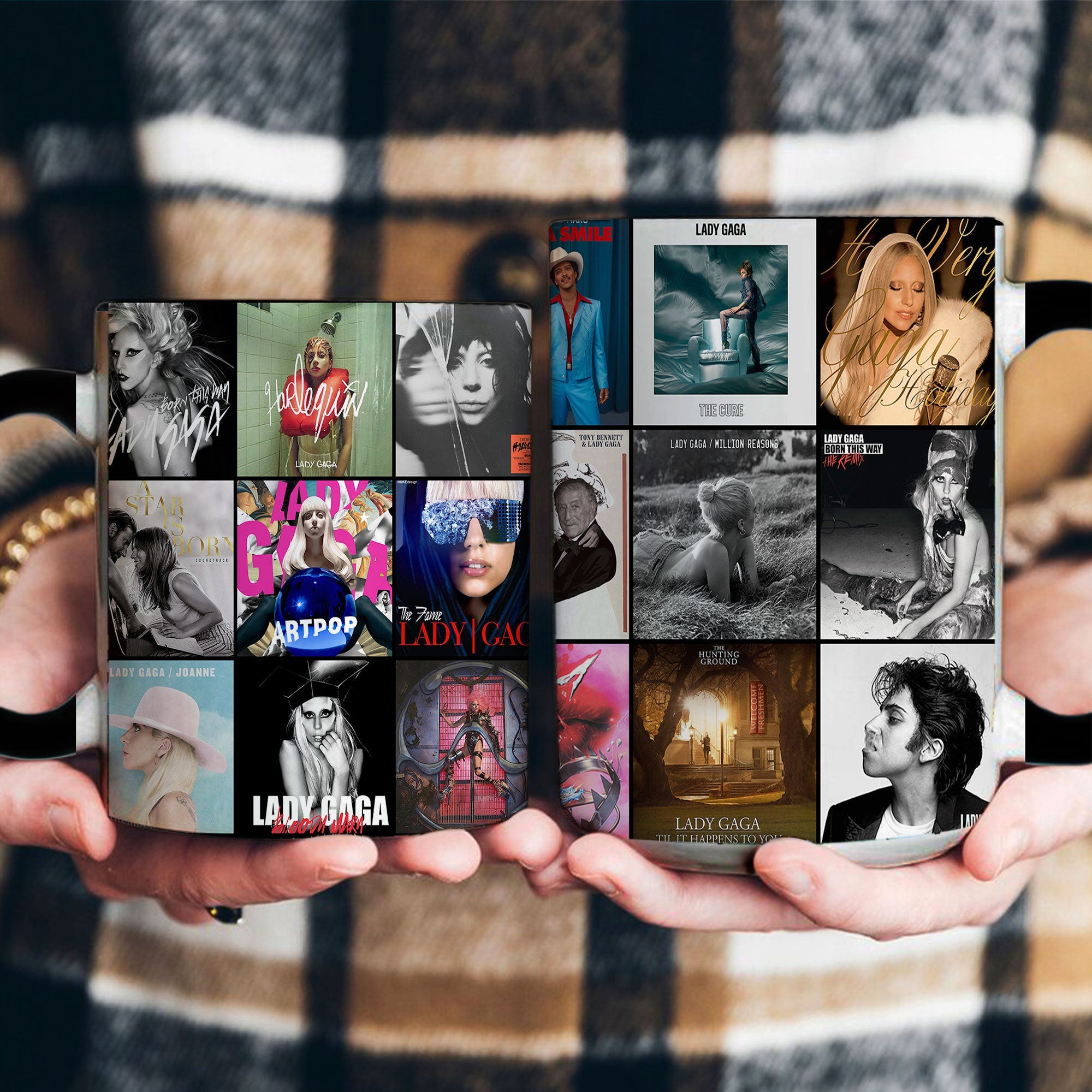 Lady Gaga Accent Mug Pop Icon Album Cover Collage Gift