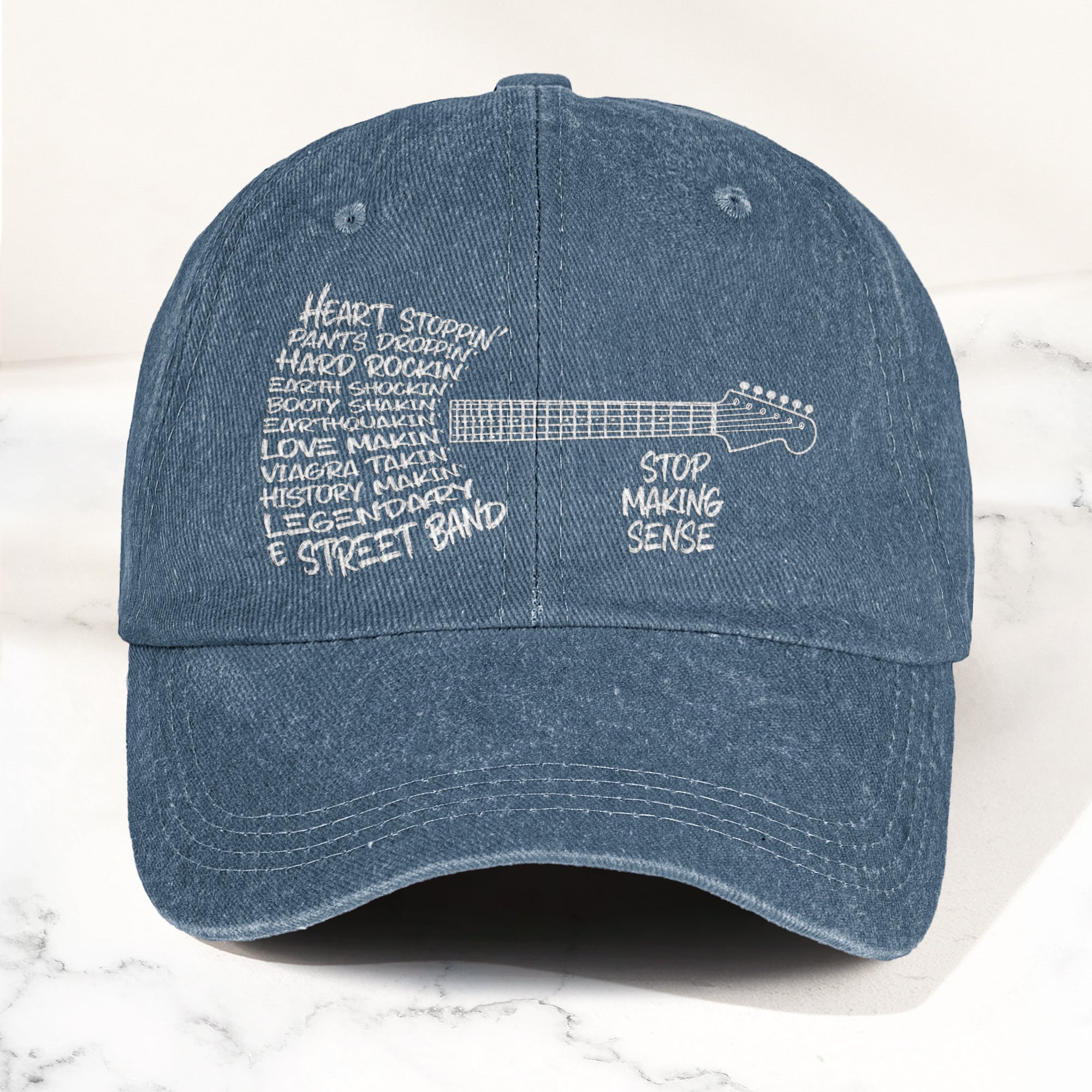 Bruce Springsteen & The E Street Band Denim Cap Retro Rock Music Fan Cap Gift For Dad (With Box)