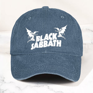 Black Sabbath Denim Dad Cap Classic Winged Demon Logo Design ( With BOX)