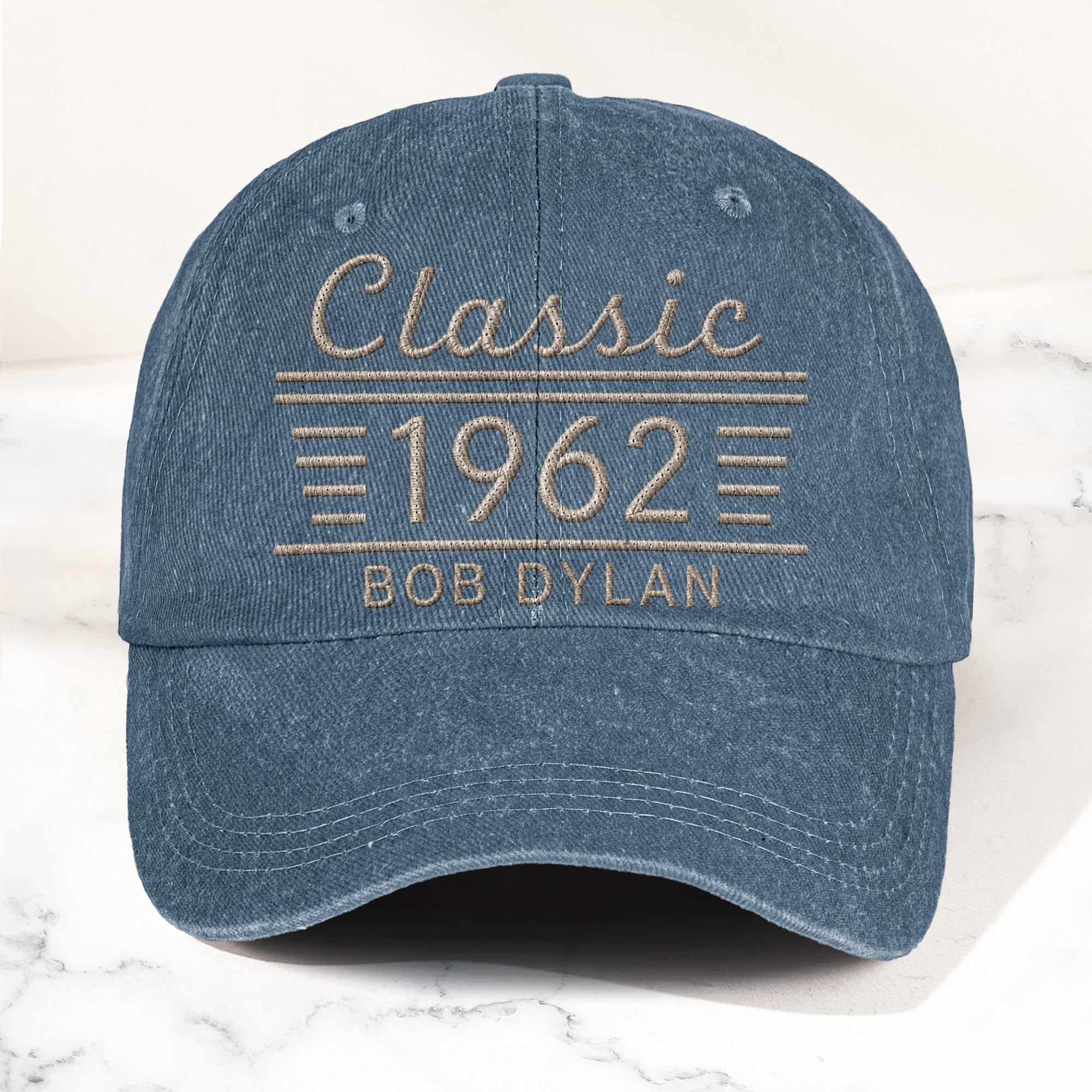 Bob Dylan Classic 1962 Est Folk Rock Music Merch Denim Cap Retro Vintage Dad Cap Gift For Dad (With Box)
