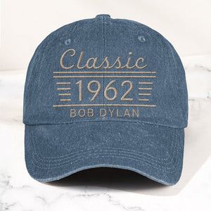 Bob Dylan Classic 1962 Est Folk Rock Music Merch Denim Cap Retro Vintage Dad Cap Gift For Dad (With Box)