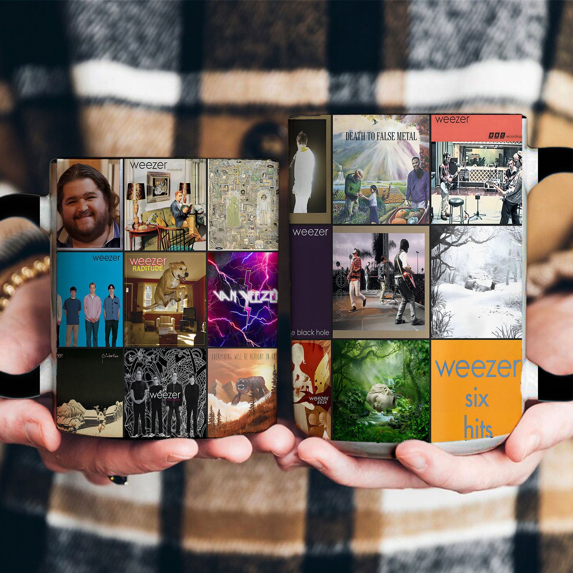 Weezer Accent Mug Alternative Rock Album Art Collage Gift