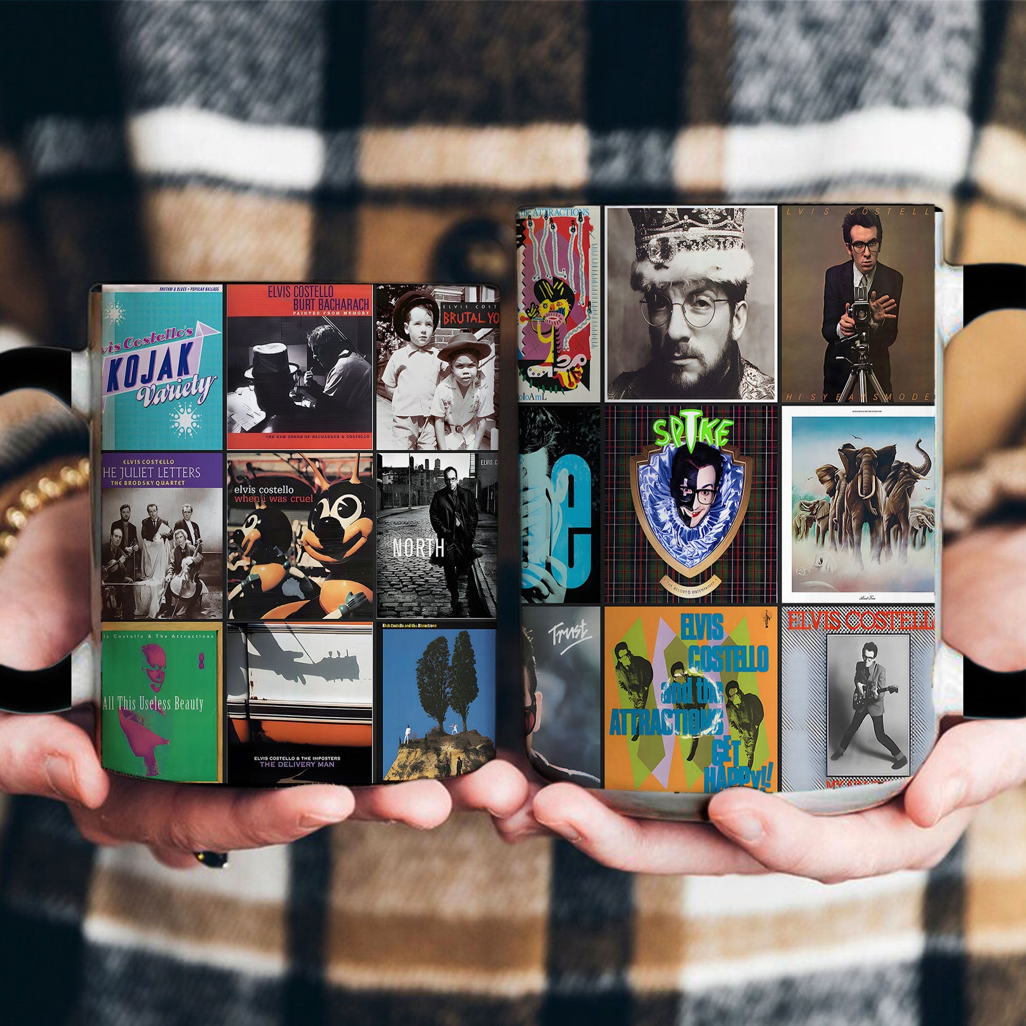 Elvis Costello Accent Mug Iconic Album Cover Collage Gift