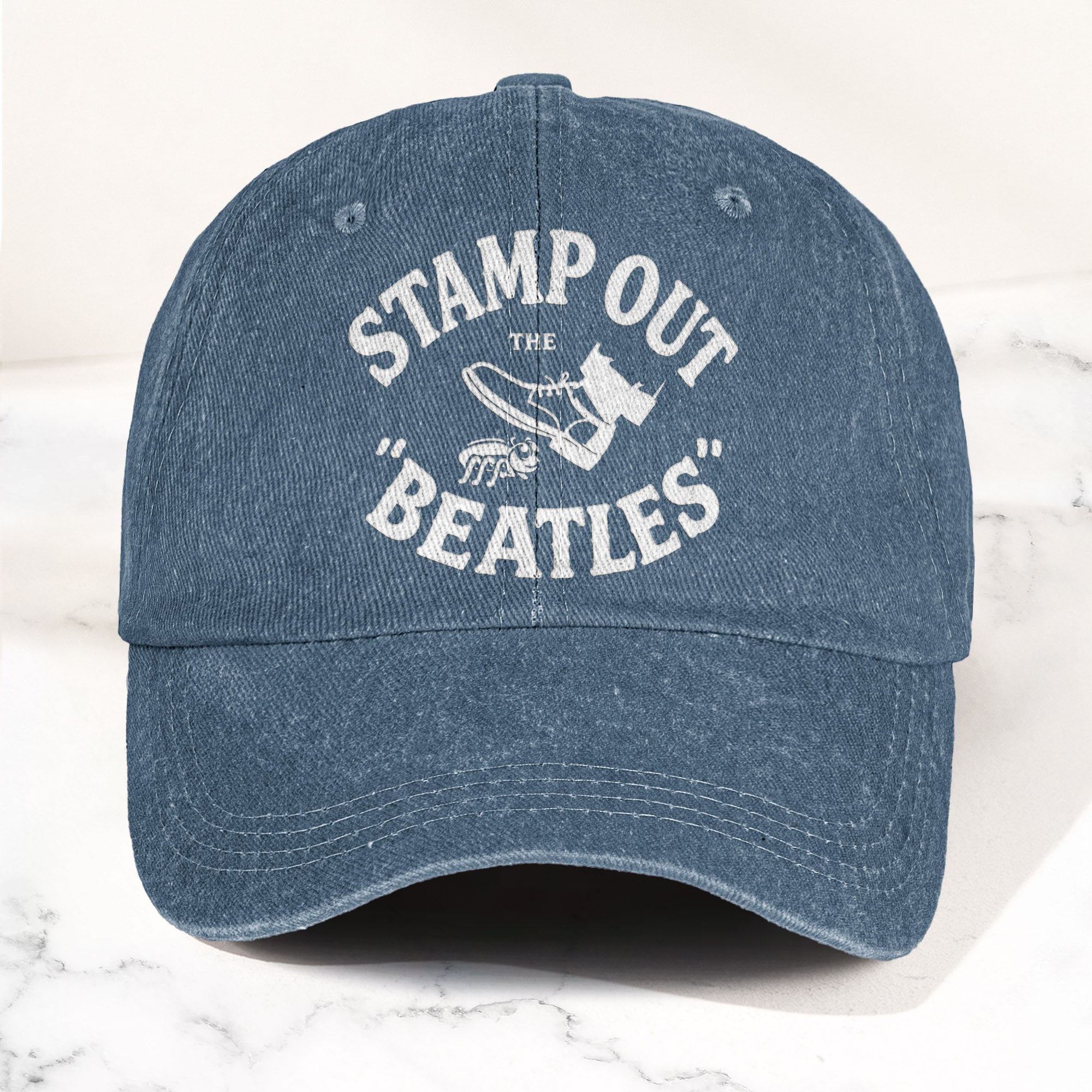 The Beatles Stamp Out Vintage 1960s Satire Graphic Music Merch Denim Cap Retro Vintage Dad Cap Gift For Dad (With Box)