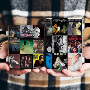 Roxy Music Accent Mug Classic Album Cover Collage Gift for Art Rock Fans