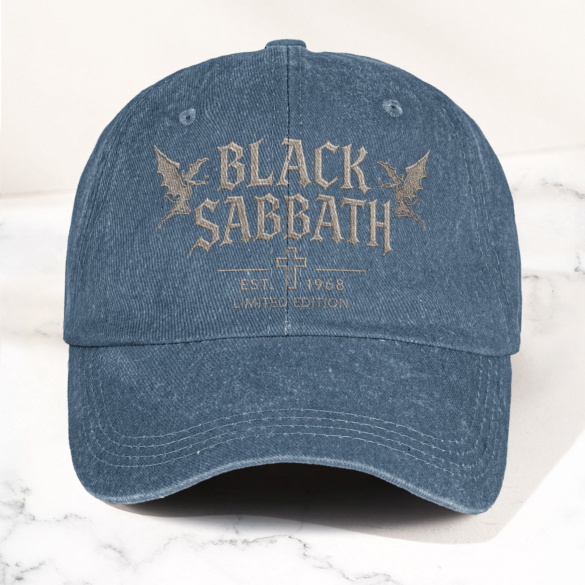 Black Sabbath 1968 Est Denim Cap Vintage Dad Cap Gift For Dad (With Box)