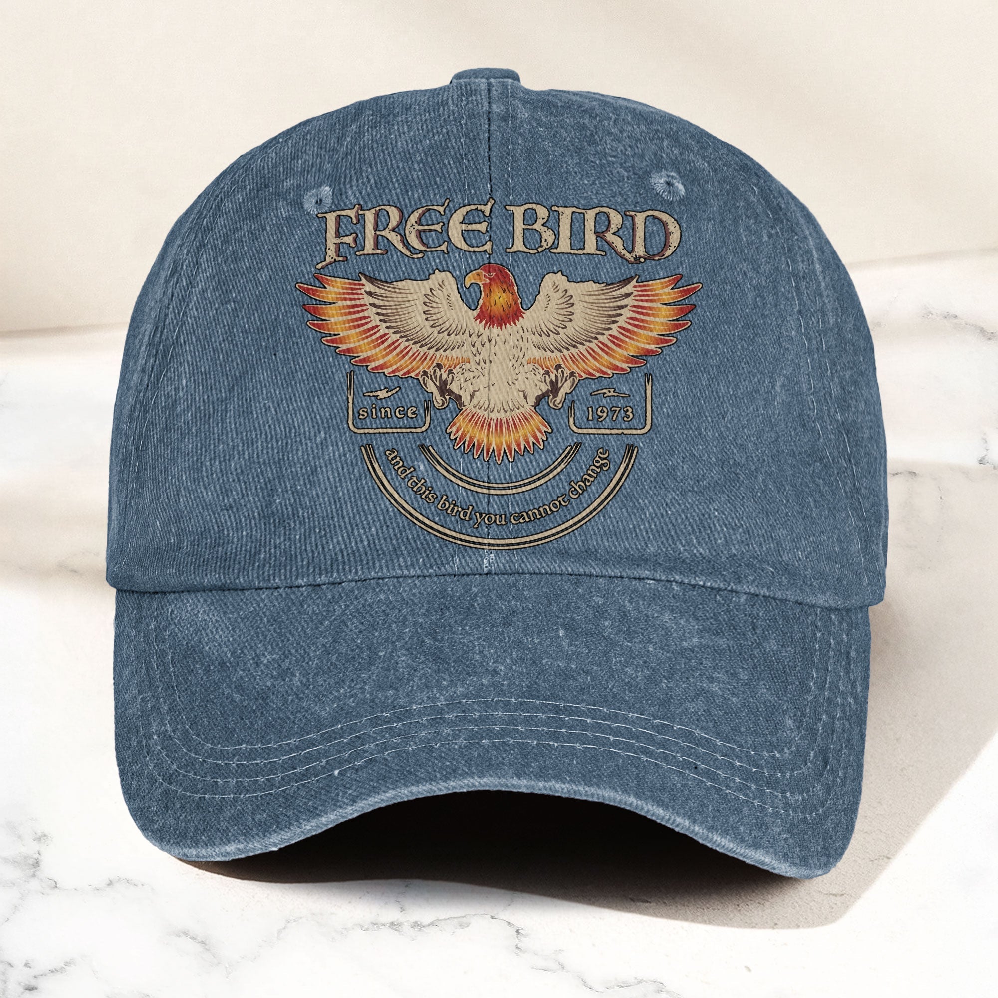 Lynyrd Skynyrd Denim Cap “Free Bird” Vintage Eagle Dad Hat