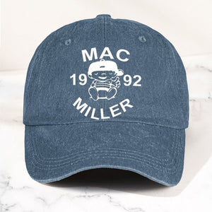 Mac Miller Denim Dad Cap 1992 Baby Logo Tribute Design ( With BOX)