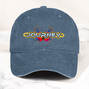 Journey Denim Dad Cap Legendary Rock Band Logo Design ( With BOX)