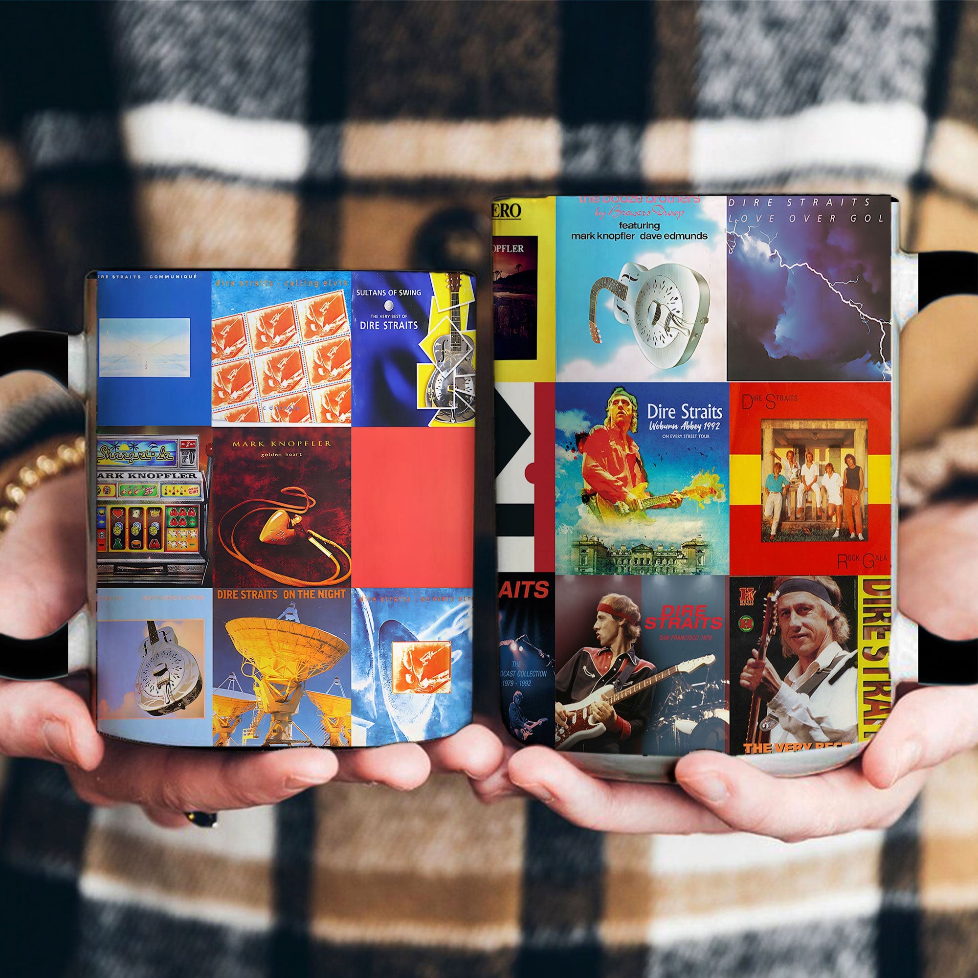 Dire Straits Accent Mug Classic Album Cover Collage Gift