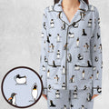Penguin Yoga Pattern Pajamas Set