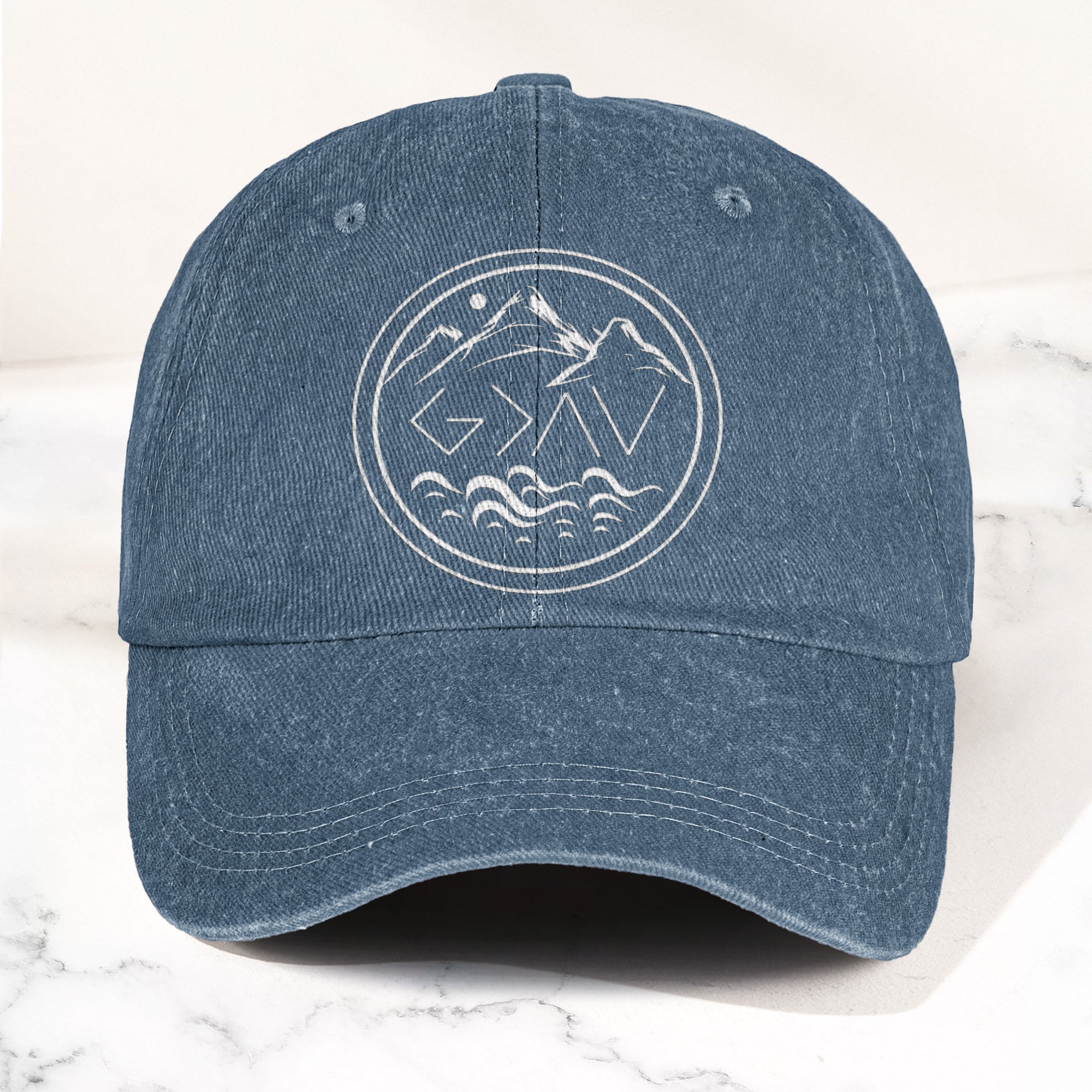 God Is Greater Than The Highs And Lows Denim Cap Dad Cap Gift For Dad (With Box)
