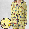 Nostalgic Cartoons in Archie Style Pajamas Set