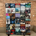 A-ha Sherpa Blanket Iconic Album Cover Collage Cozy Throw for Synth-Pop Fans