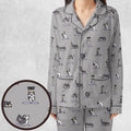 Miniature Schnauzer Yoga Pattern Pajamas Set