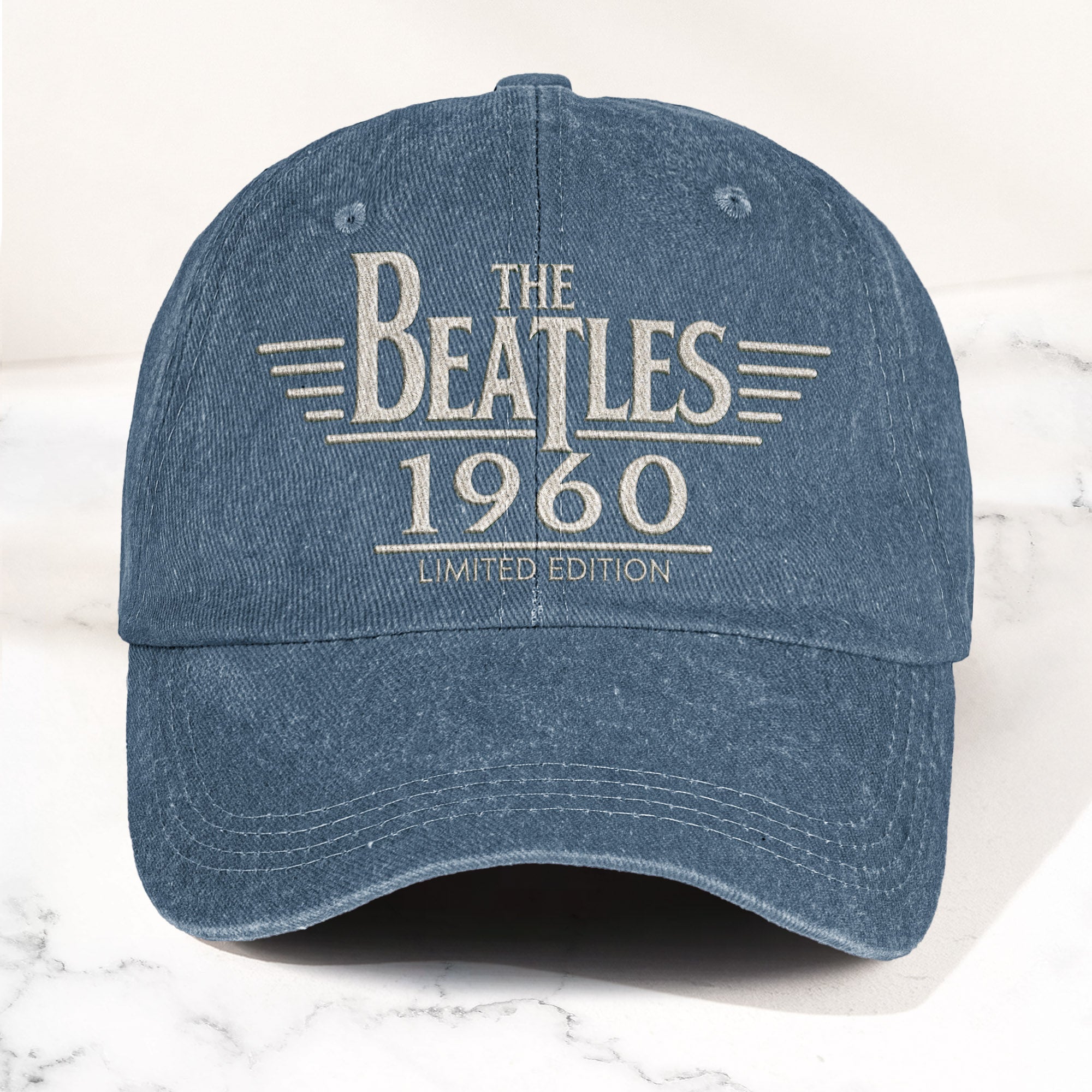 The Beatles 1960 Denim Cap Vintage Dad Cap Gift For Dad (With Box)