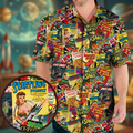 Vintage Science Fiction Sci-Fi Hawaiian Shirt