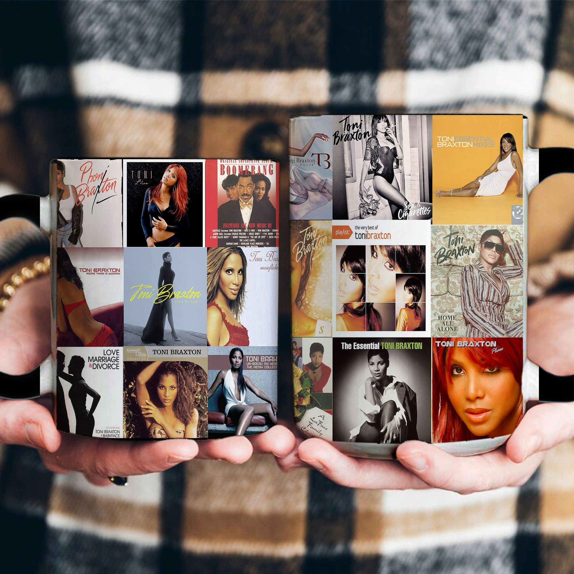 Toni Braxton Accent Mug R&B Icon Album Cover Collage Gift