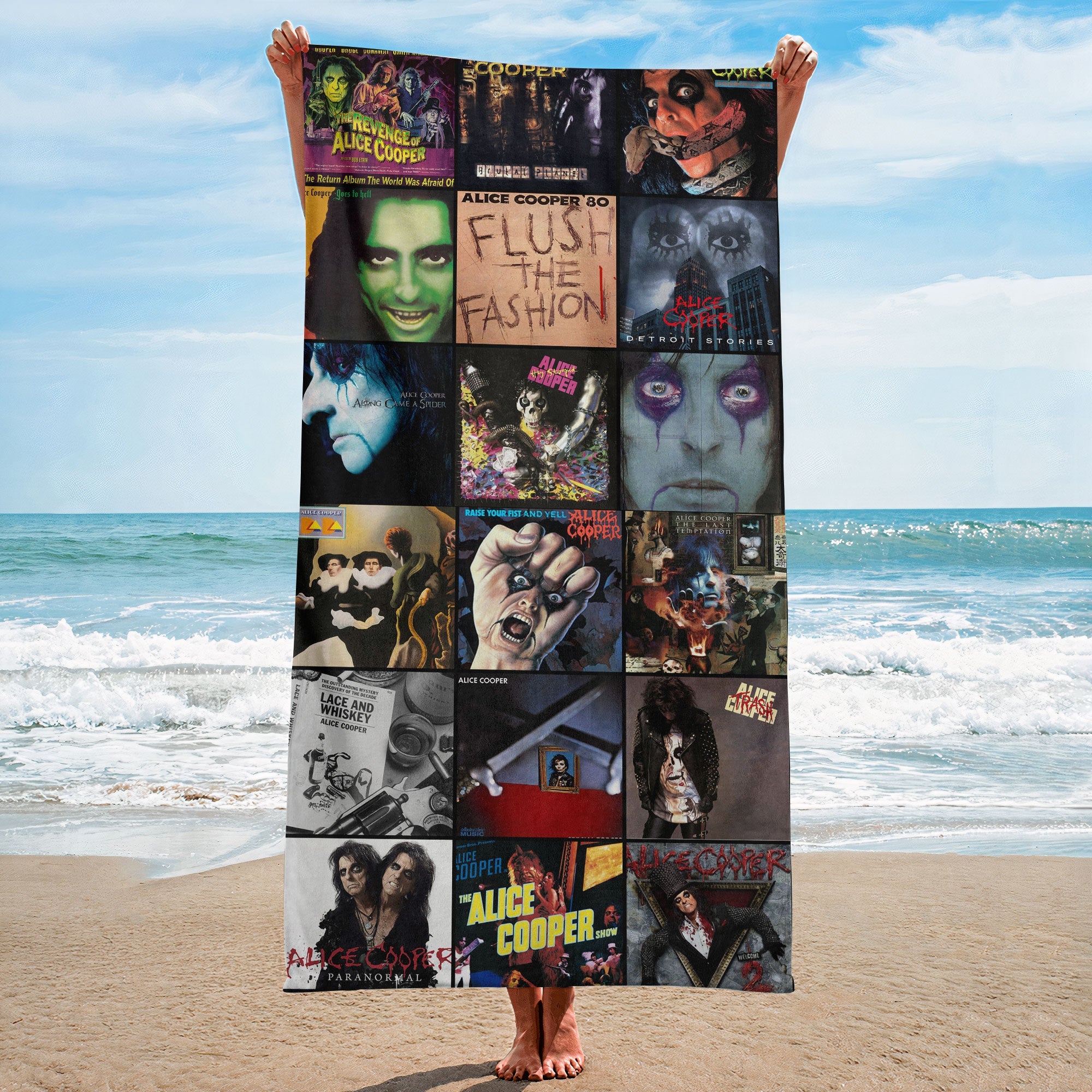 Alice In Chains Beach Towel Album Cover Collage Classic Rock Towel