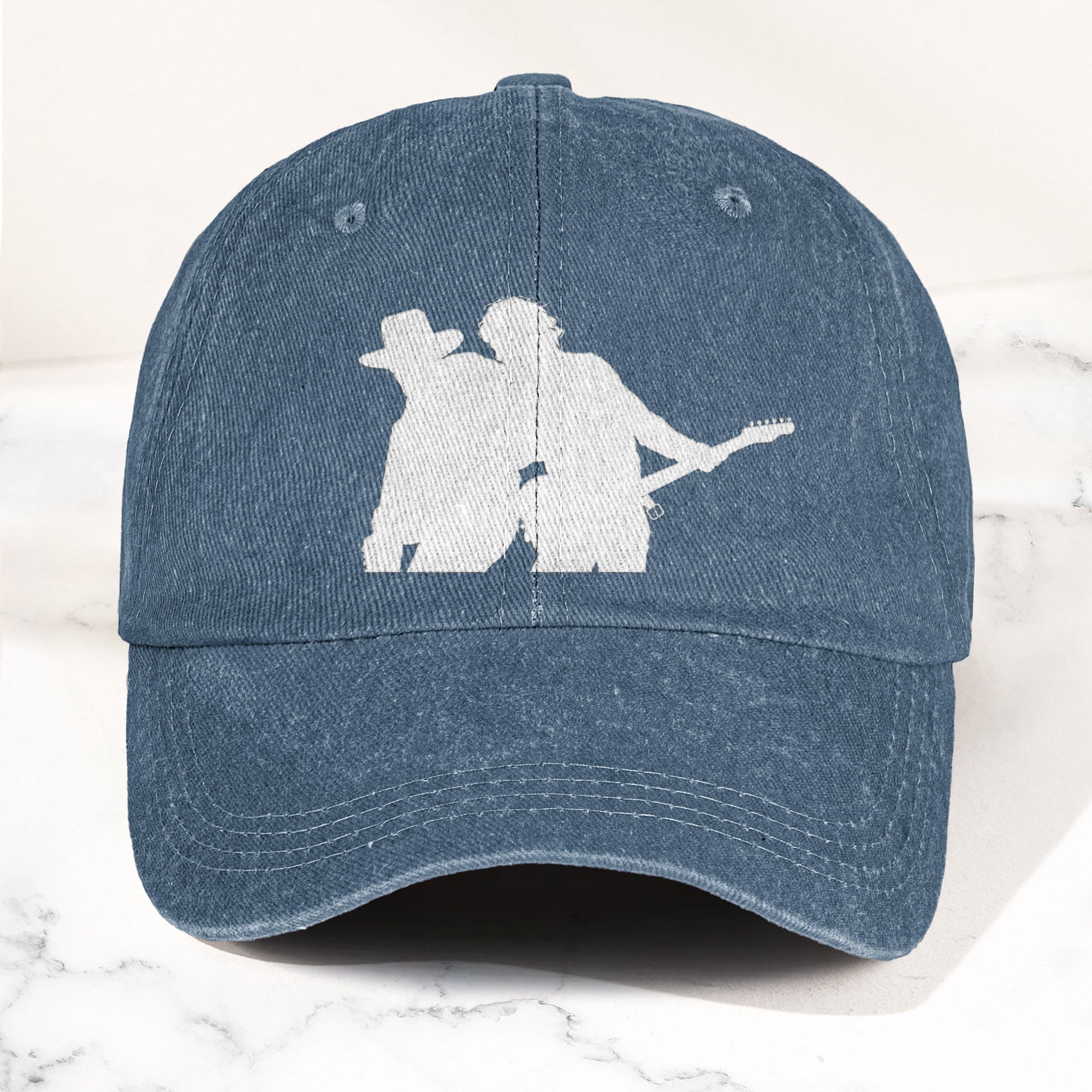 Bruce Springsteen And Clarence Clemons Denim Cap Retro Rock Music Fan Cap (With Box)
