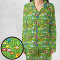 8bit Flower Garden Super Mario Pattern Pajamas Set