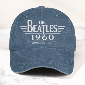 The Beatles Band Logo 1960 Denim Cap Vintage Dad Cap Gift For Dad (With Box)