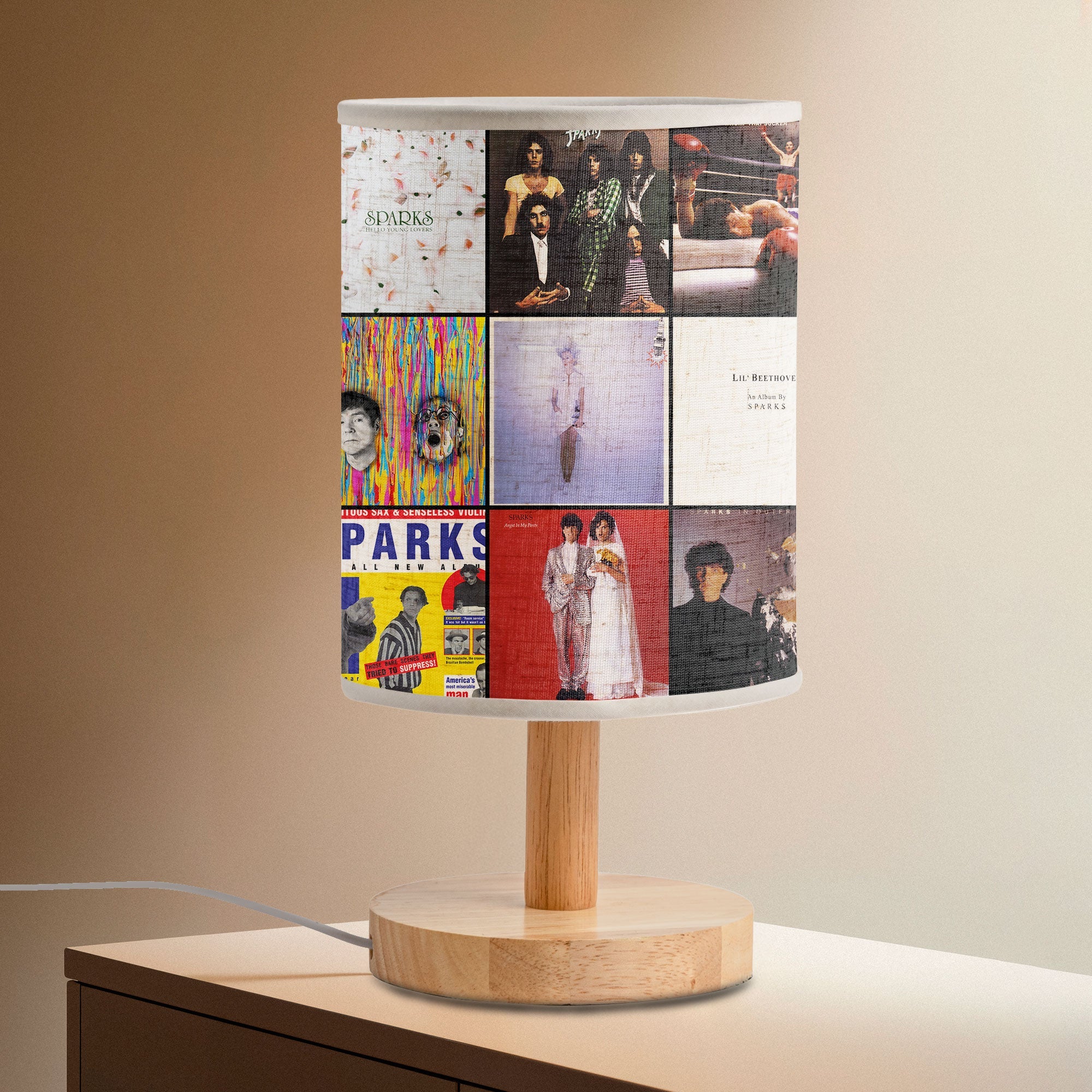 Sparks Albums Lamp Light Up with Electric Art Pop Energy