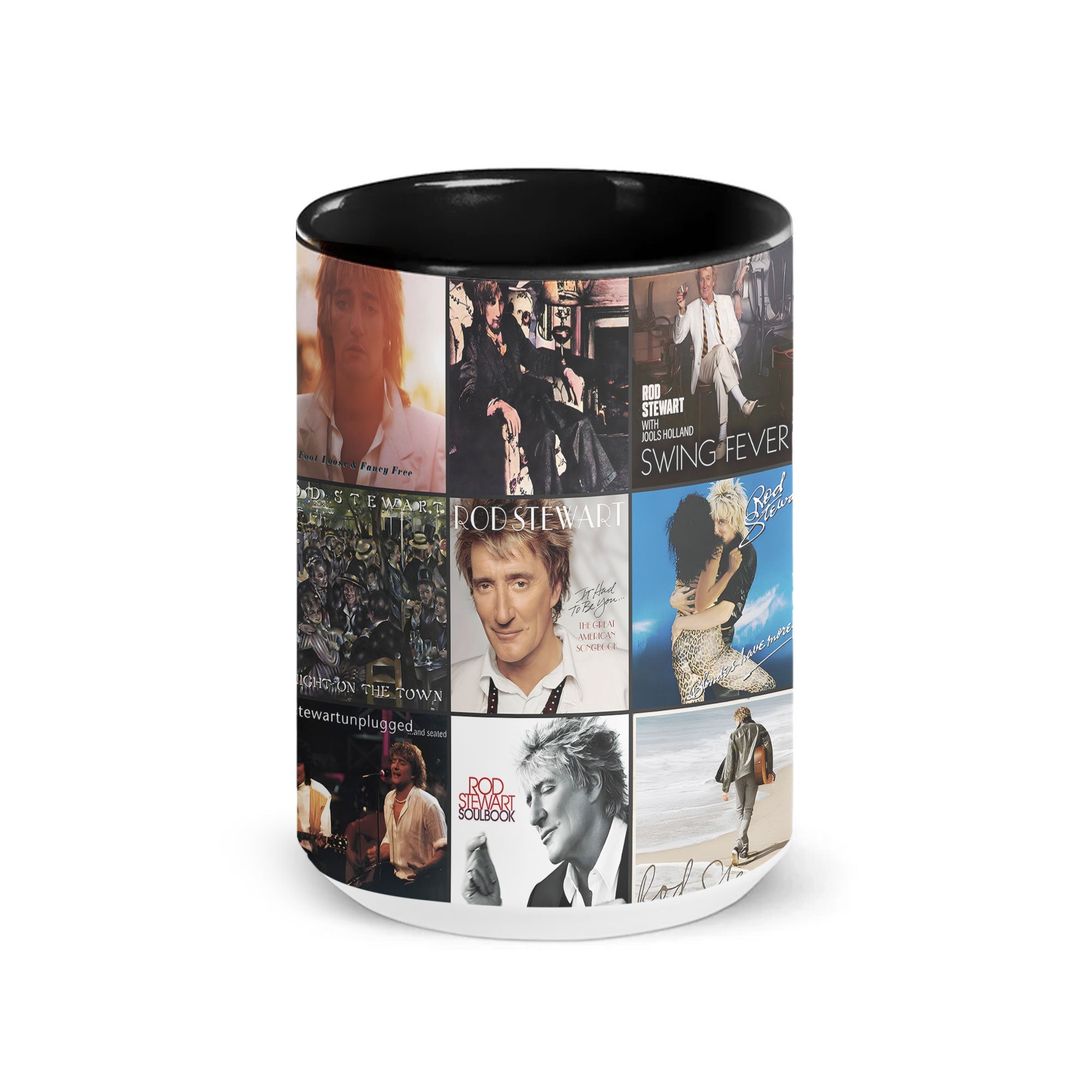 Rod Stewart Accent Mug Iconic Album Cover Collage Gift
