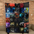 Skinny Puppy Sherpa Blanket Iconic Album Cover Collage Cozy Throw for Industrial Music Fans