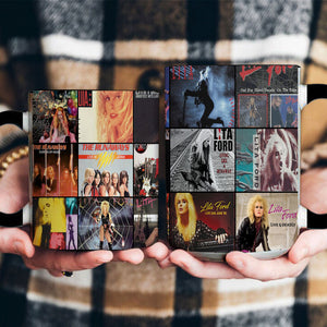 Lita Ford Accent Mug Rock Queen Album Cover Collage Gift