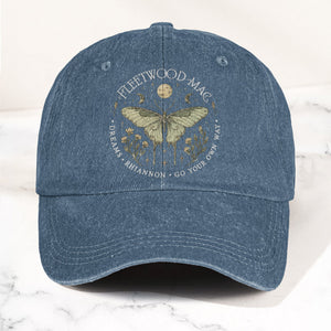 Fleetwood Mac Butterfly Mystical Graphic Vintage Denim Cap Retro Dad Cap (With Box)