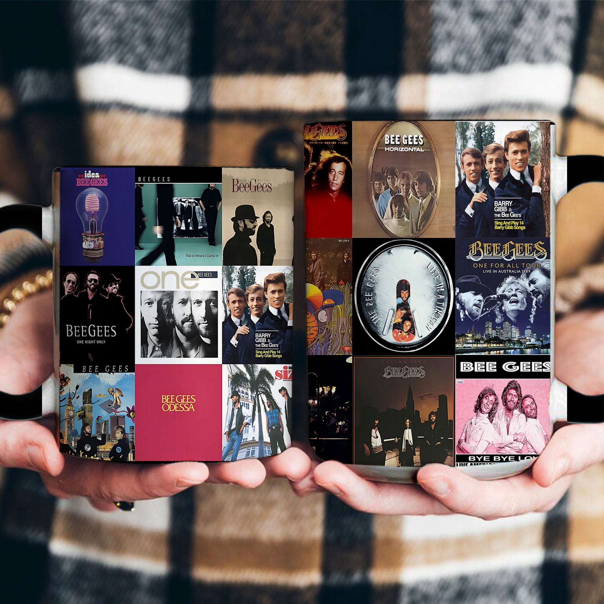 Bee Gees Accent Mug Classic Album Cover Collage Gift