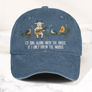 Billy Strings Gild the Lily Lyrics Goat Acoustic Guitar Cosmic Bluegrass Vintage Denim Cap Retro Vintage Dad Cap Gift For Dad (With Box)