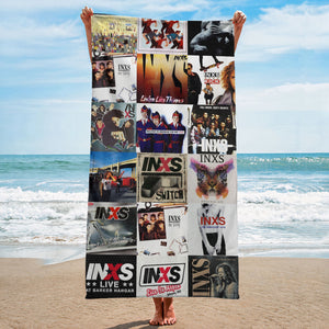 INXS Beach Towel Album Cover Collage Classic Rock Towel
