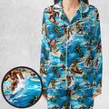 Bigfoot Surfing Summer Vibes Pajamas Set