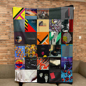 OMD Sherpa Blanket Iconic Album Cover Collage Cozy Throw for Synth-Pop & New Wave Fans