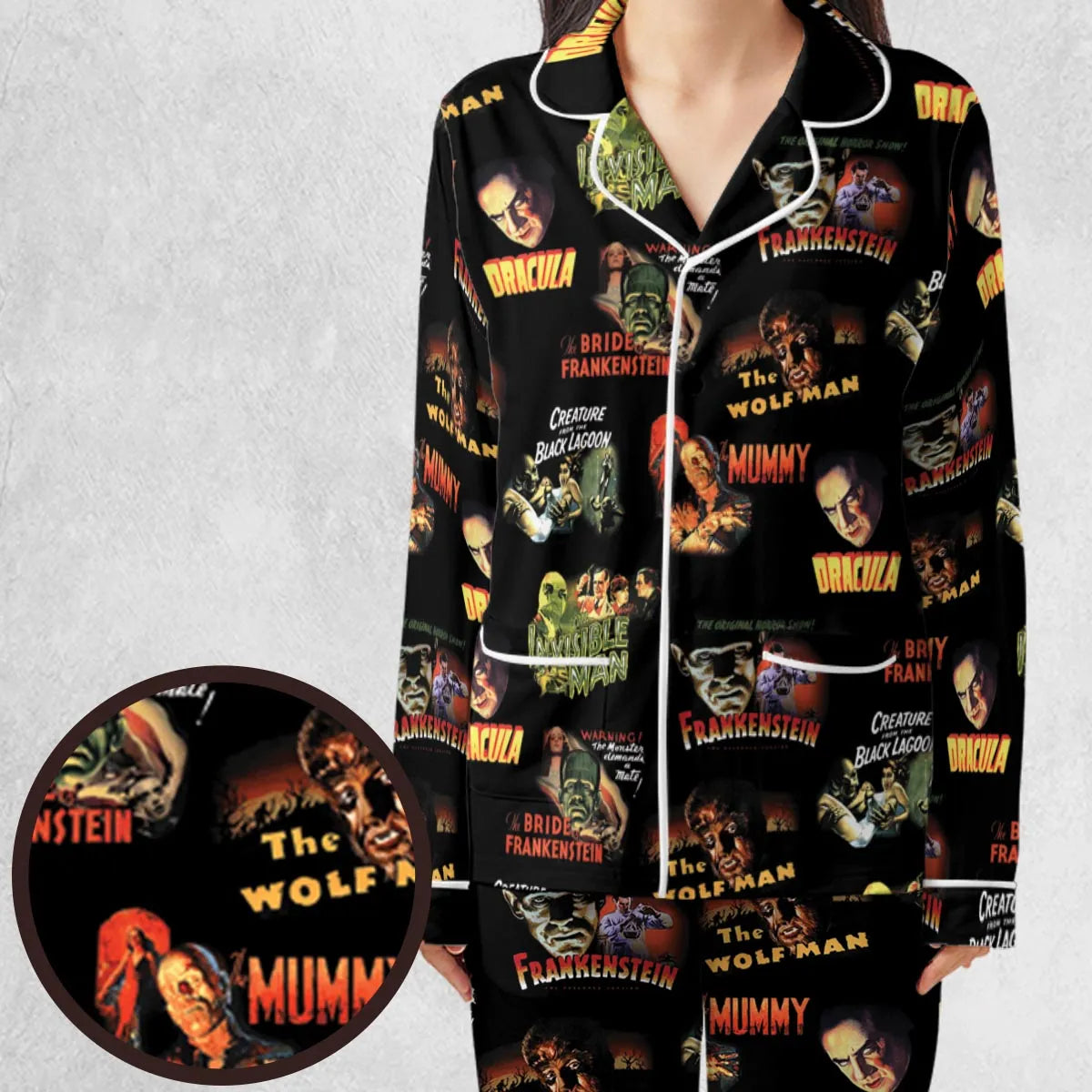 Teaming Monsters All Up Universal Monsters Pajamas Set