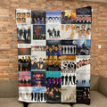 Westlife Sherpa Blanket Iconic Album Cover Collage Cozy Throw for Pop Ballad Lovers