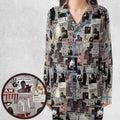 Crime Scene Scream Aesthetic Pattern Pajamas Set