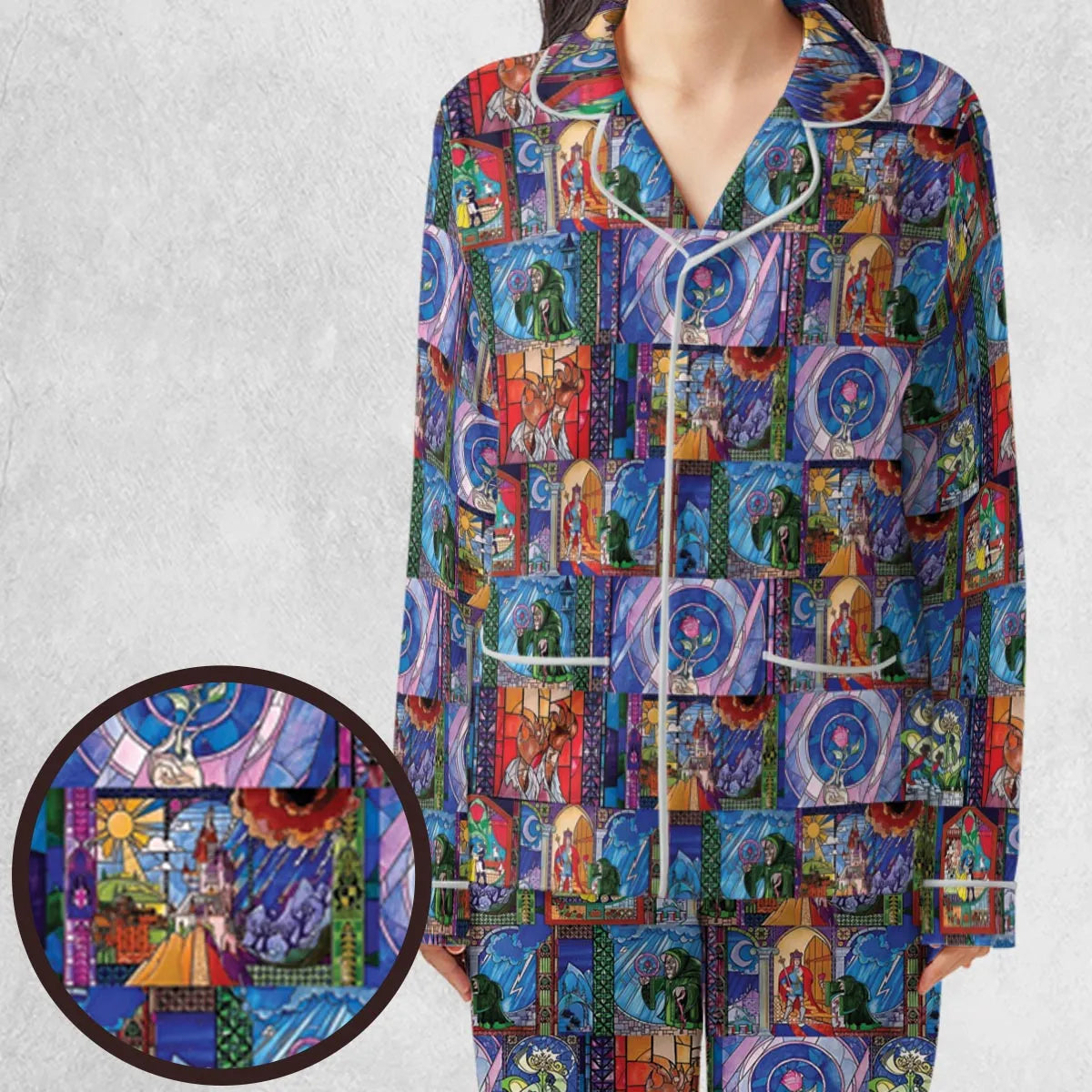 Beauty And The Beast Story Windows Pajamas Set