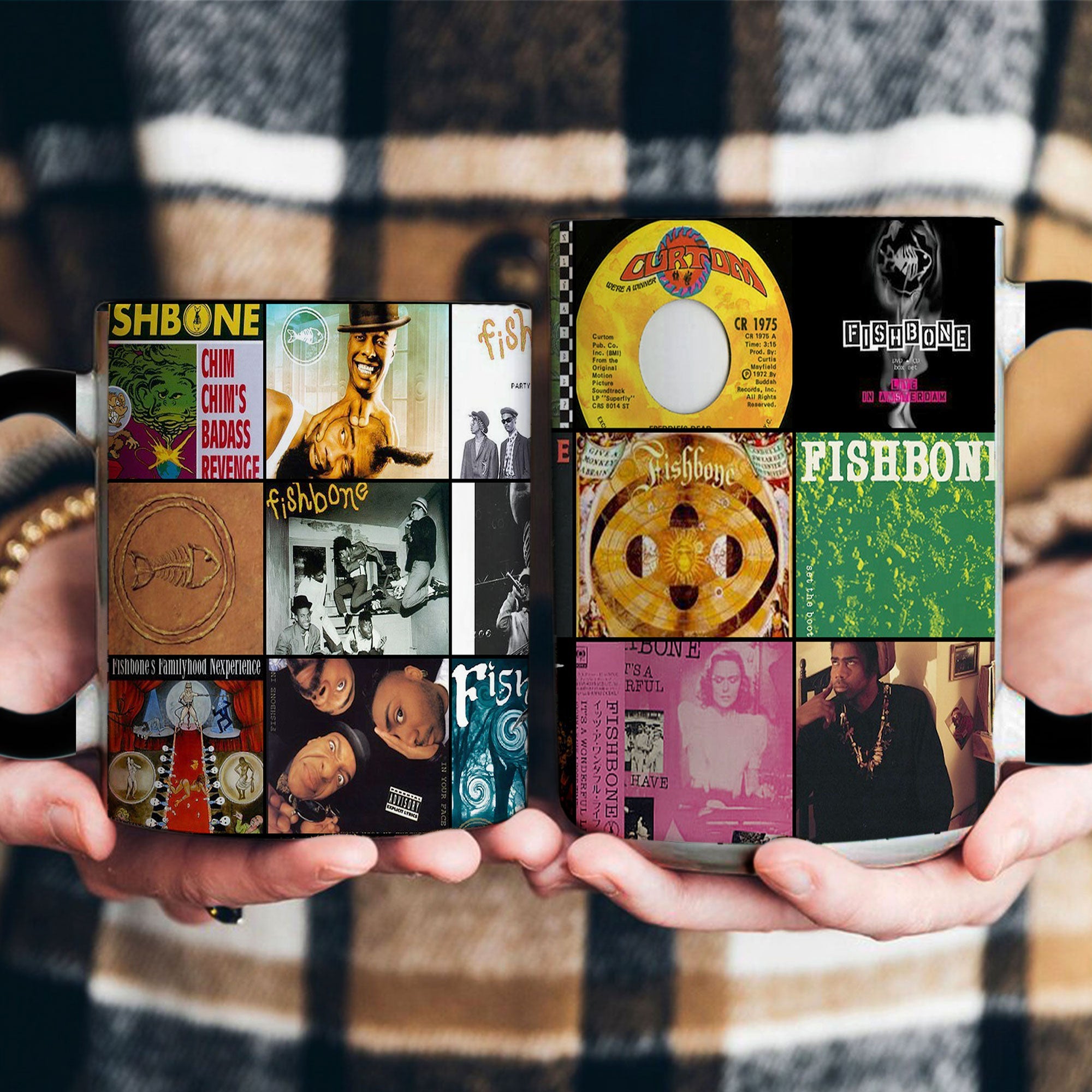 Fishbone Accent Mug Funk-Rock Fusion Album Collage Gift