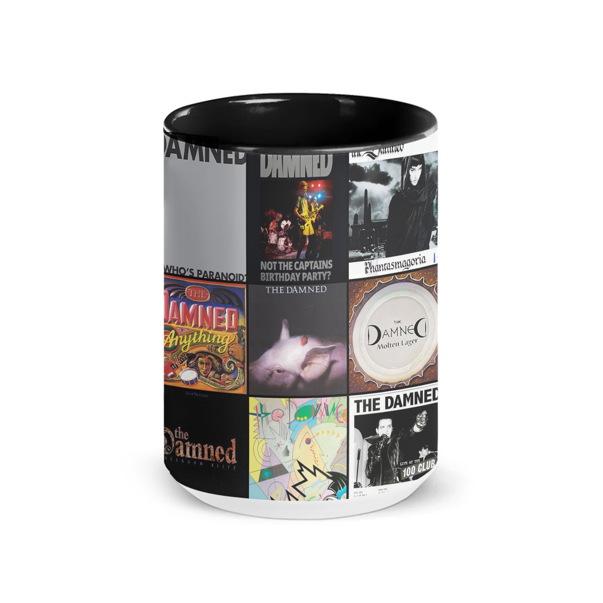 The Damned Accent Mug Punk & Goth Rock Album Cover Collage Gift