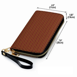 Overlook Hex Pattern Leather Wallet Inspired by The Shining Carpet