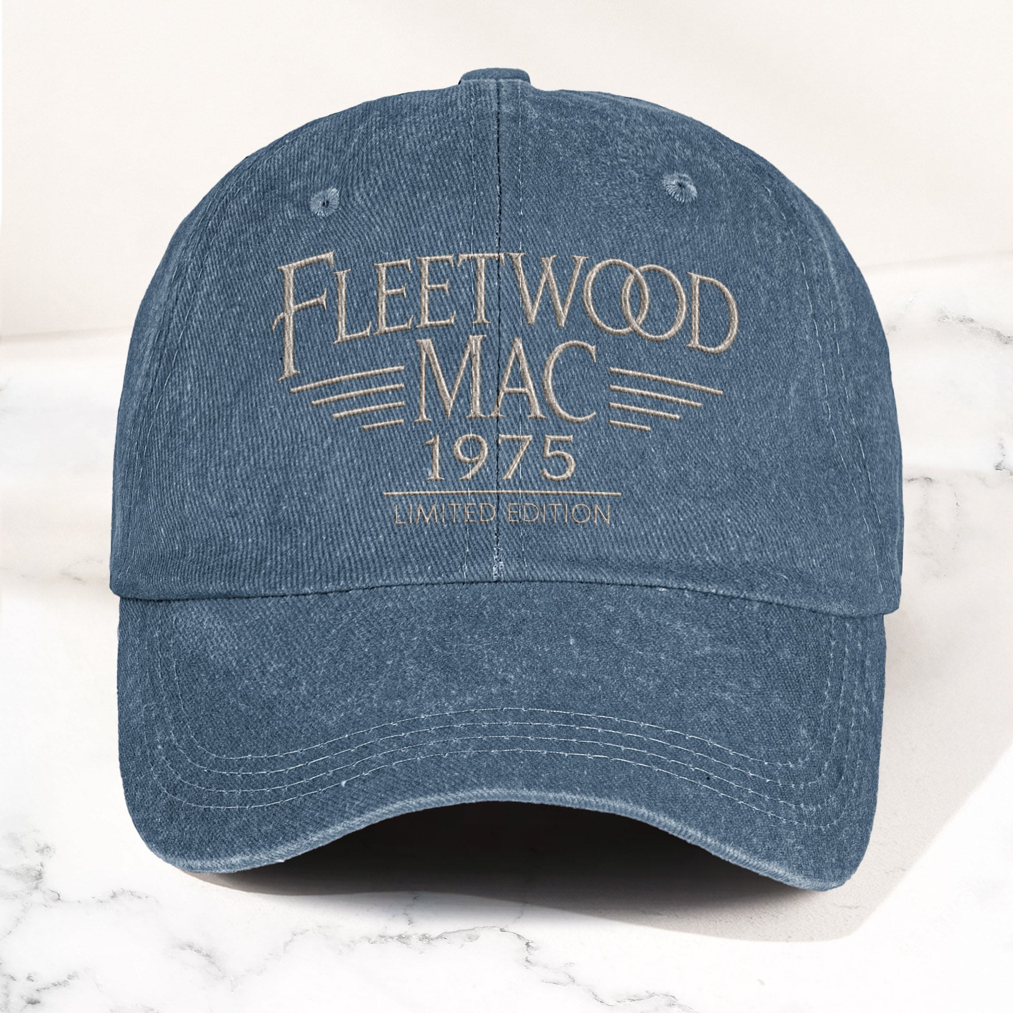 Fleetwood Mac Band Logo 1975 Denim Cap Vintage Dad Cap Gift For Dad (With Box)