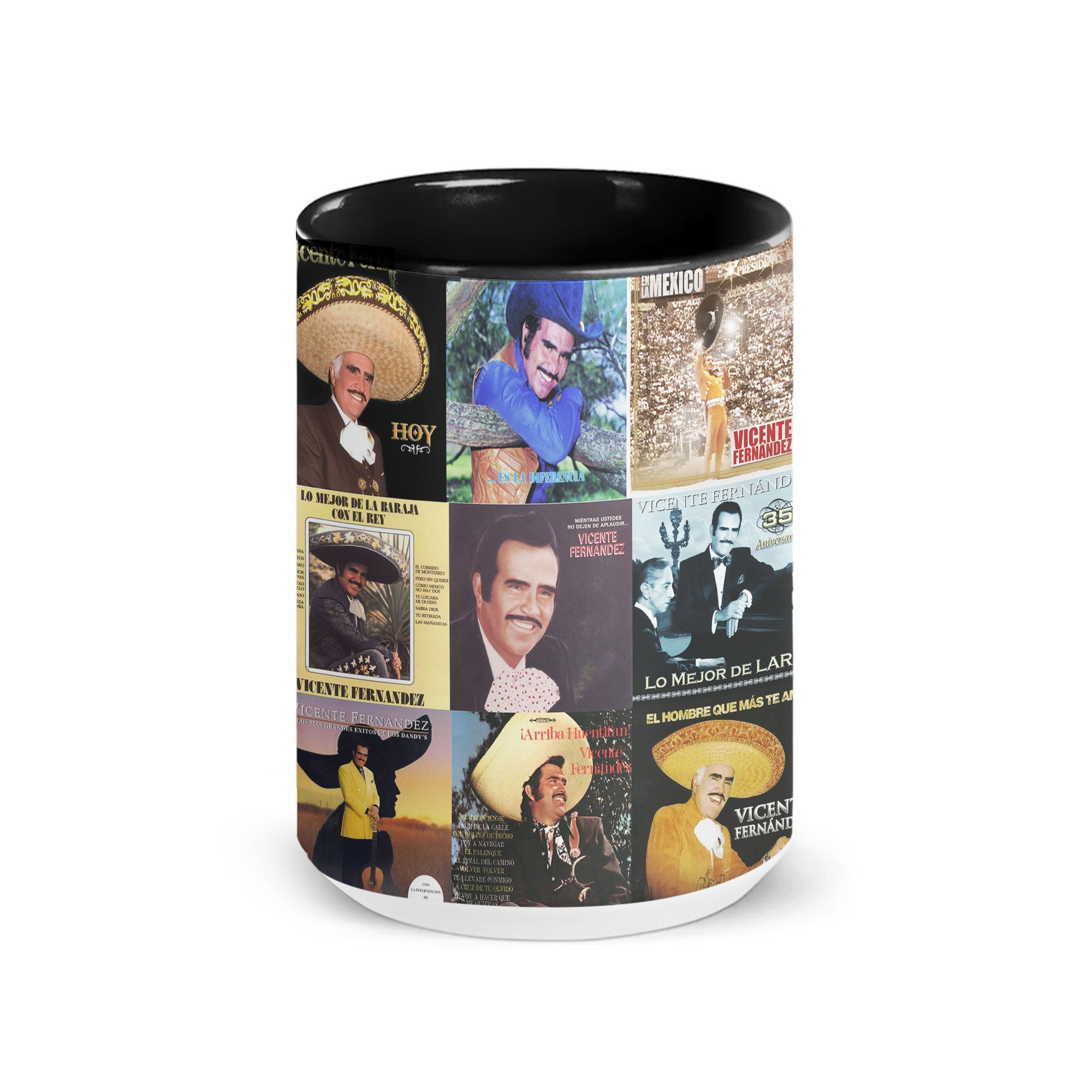 Vicente Fernández Accent Mug Ranchera Legend Album Collage Gift