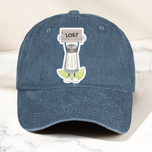 Lost Shaker of Salt Denim Cap Retro Classic Jimmy Buffett Inspired Dad Hat (With Box)