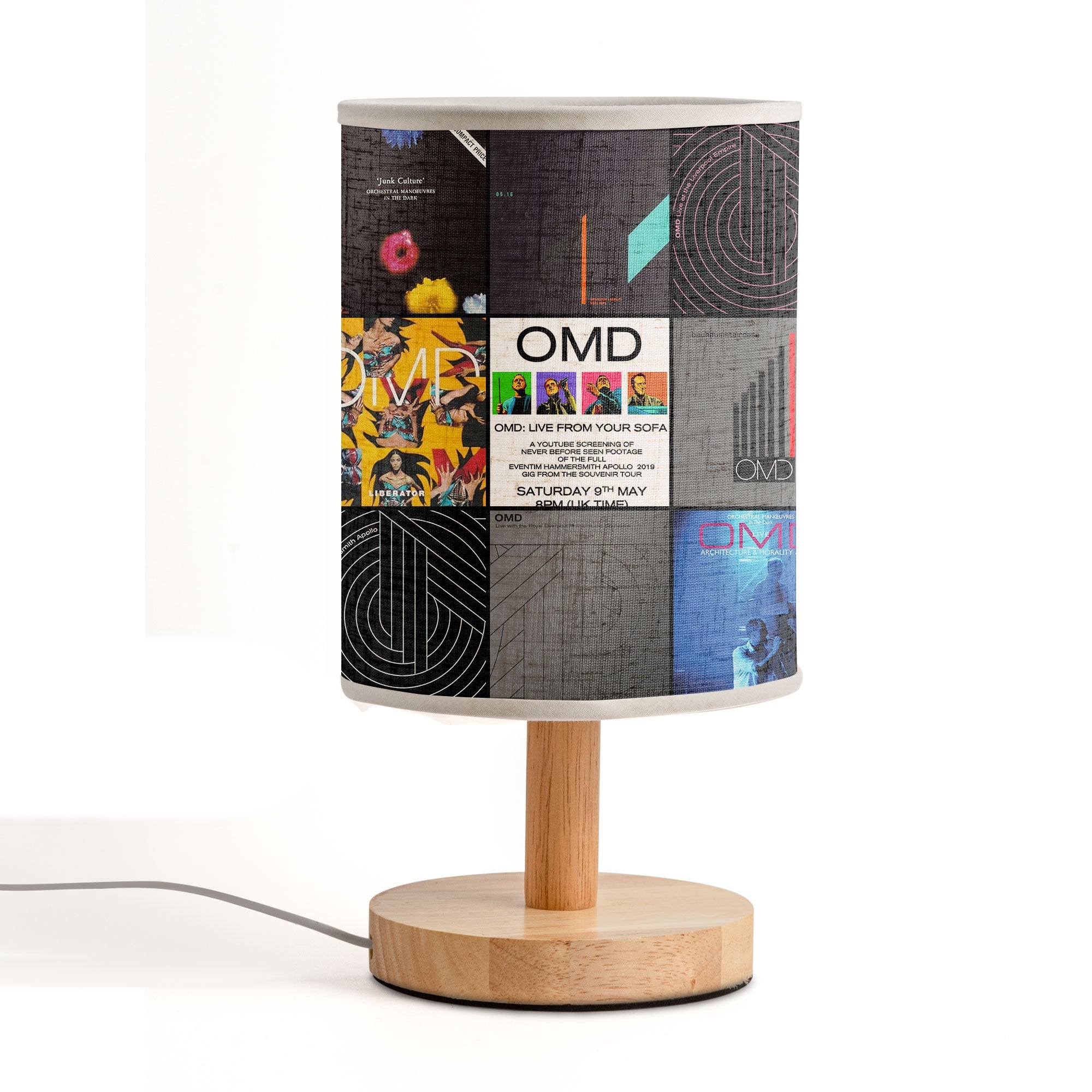 OMD Album Collage Lamp Retro Synthpop Vibes Night Light