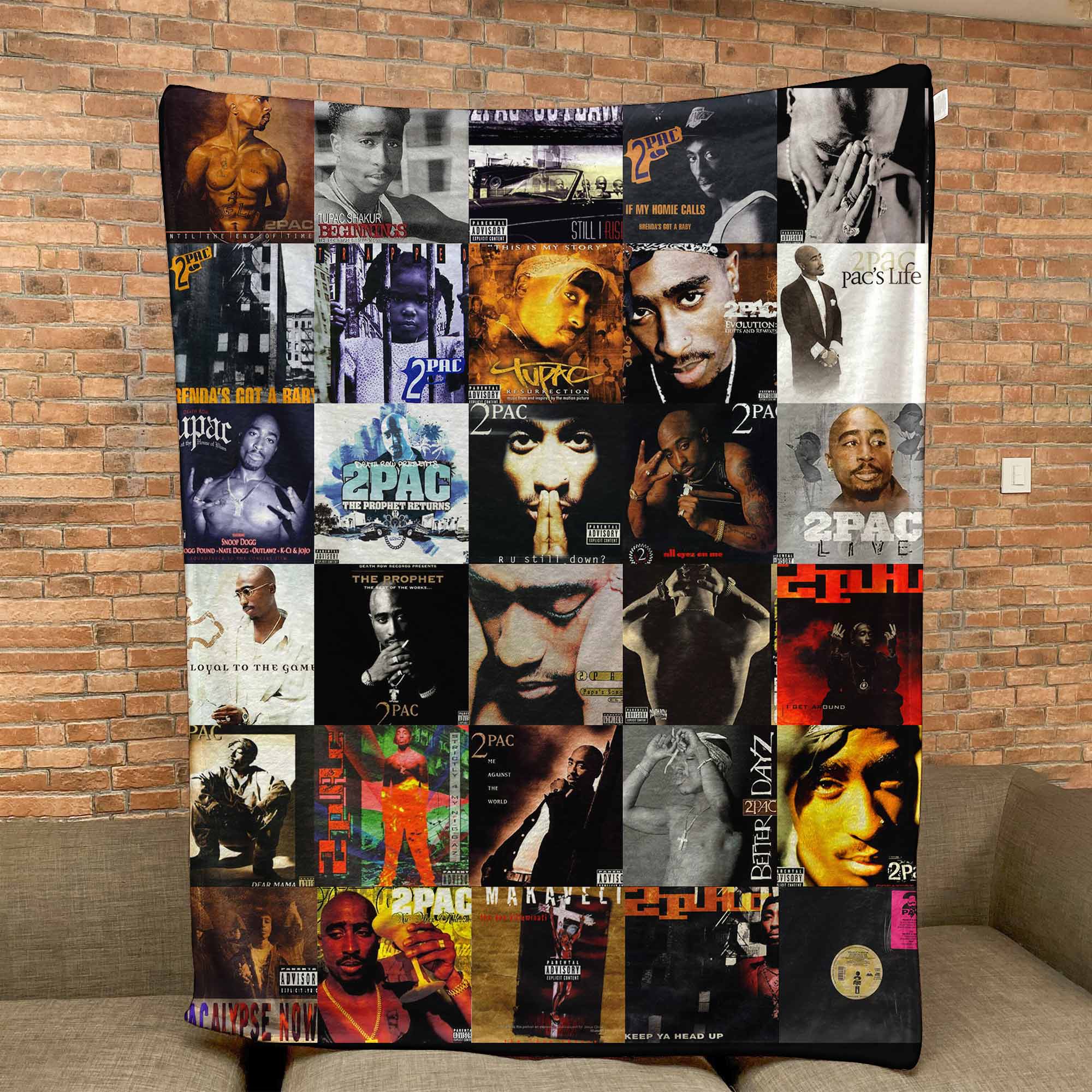 2Pac Sherpa Blanket West Coast Legend Warmth Wrapped in Iconic Album Art