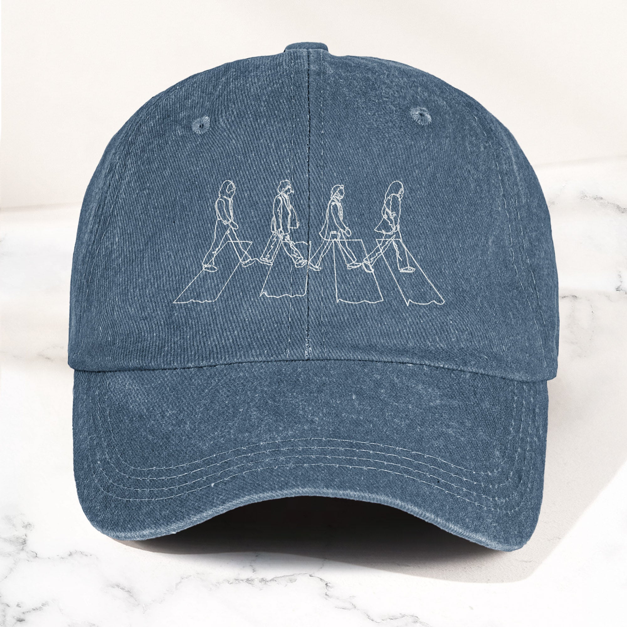 Abbey Road The Beatles Denim Dad Cap Iconic Album Design (With BOX)